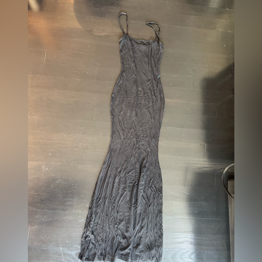 SKIMS Elegant Black Maxi Dress